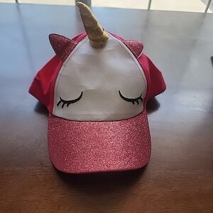 Boutique Girls Pink Sparkle Unicorn Baseball Cap NEW